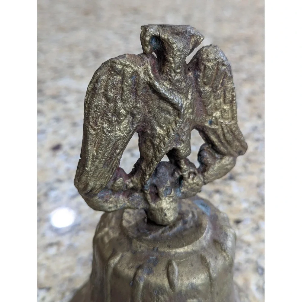 Vintage Mission Bell Gold Mexican Brass Eagle 1811 Decor
